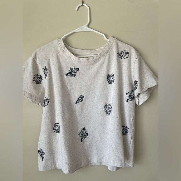 Maeve Embroidered Shell Short-Sleeve Sweatshirt XS - Picture 5 of 9